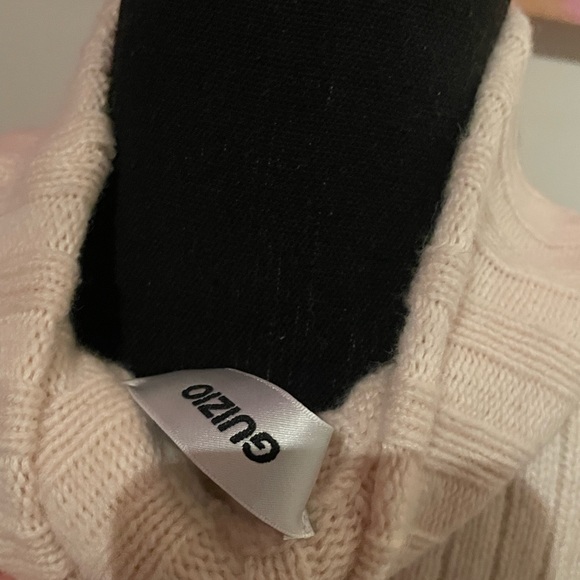 FINAL SALE โผ๏ธ DANIELLE GUIZIO Wool Sweater Beige Sleeveless Embroidered - Picture 5 of 7